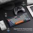 Redragon K634GG 65% RGB Wireless Gaming Keyboard, BT/2.4Ghz/Wired Tri-Mode, 63 Keys Hot-Swap Mechanical Keyboard w/Aluminum Cover Board, Dedicated Macro + Arrow Keys, Media Control & Linear Red Switch